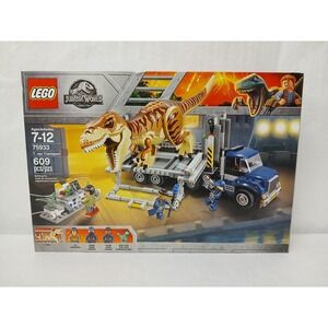 LEGO Jurassic World 75933 T-rex Transport Building Toy 609 Pieces Ages 7-12 NIB